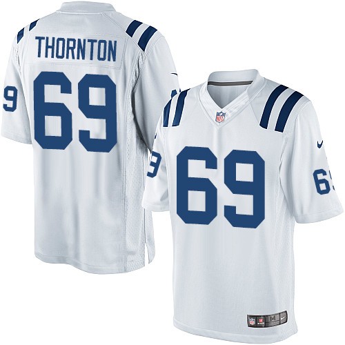 Men's Limited Hugh Thornton Nike Jersey White Road - #69 NFL Indianapolis Colts